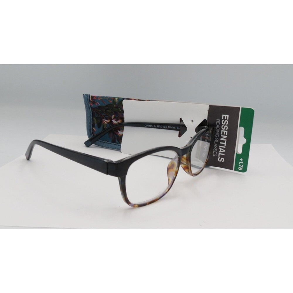 ESSENTIALS Misha Reading Glasses +1.75 Multi-color Floral Case